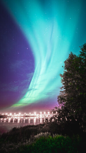 Northern Lights above Rovaniemi in Lapland