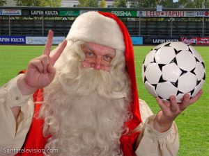 Le Père Noël aime le football