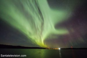 Les aurores boréales à Rovaniemi en Laponie finlandaise