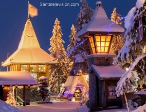 Le cercle polaire et le Bureau de Poste du Père Noël à Rovaniemi en Laponie
